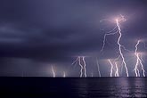 Lightning strikes on a lake