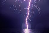 Very close intense multiple-strike lightning discharge with return strokes