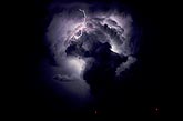 A boiling cloud with rare cloud-to-air lightning filament air discharge
