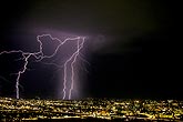 Cloud-to-ground lightning over Tucson, Arizona