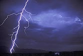 A highly electric staccato lightning discharge with jagged branches