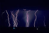 Group of bolts: straight channels of streak lightning