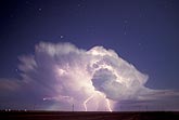Cloud types, Cb: Cumulonimbus cloud at night with lightning