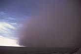Close-up of a billowing dust storm accompanying a squall line
