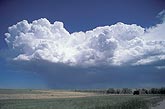 This storm cluster shows storm cloud growth by propagation