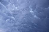 Turbulent churning air creates textured Mammatus clouds