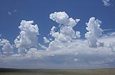 Cloud types, TCu: very tall, thin Cumulus clouds, or turkey towers