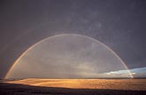 An eerie full rainbow (with secondary bow)
