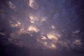 Stormy Mammatus sky in an eerie translucent light