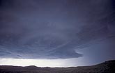 Circular updraft base under the mesocyclone of a supercell