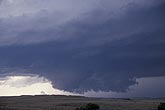 A supercell storm showing the mesocyclone structure
