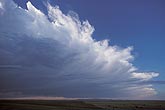 A downwind view of a storm anvil cloud shows edge detail