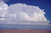 Cloud types, Cb: Cumulonimbus with bright top and dark, flat base