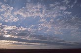 Cloud types, Ac: bands of Altocumulus clouds before sunset