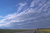Cloud type, Ac: windswept bands of Altocumulus clouds