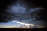 Cloud forms in a complex stormy sky: clouds at varying heights