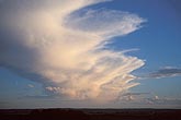 Vertical wind shear shapes clouds: shear stretches anvil flanges