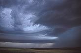 Rain and blowing dust threaten danger as a storm Arcus moves in
