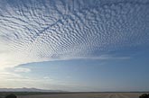 Cloud types, Ac: Altocumulus clouds in a herringbone pattern