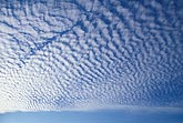 Fine rippled cloud pattern in a mackerel sky