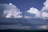 Growing Cumulus Congestus clouds bring a change in the weather