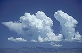 Cloud type, TCu: Cumulus Congestus clouds swell and flare