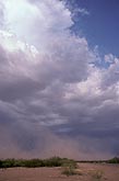 A stormy sky with an approaching dust storm