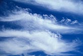 Abstract sky: Cirrus clouds dance in an expression of pure joy
