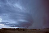 Supercell with a pronounced mesocyclone (banded circular region)