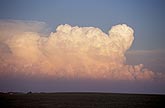 The boiling backside of a Cumulonimbus storm churns with turbulence