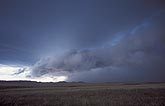 Threatening dark low cloud under an advancing storm