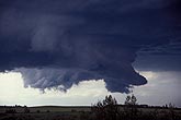 Close view of an partially formed rotating wall cloud