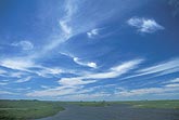 Cloud types, Ci: scattered Cirrus cloud in fair weather