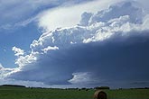 Low-precipitation supercell storm type with a small rotating updraft