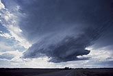 Two cloud lowerings below the mesocyclone on a small supercell