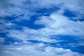 Abstract sky: clean white cloud adrift in a brilliant blue sky