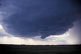 A developing supercell storm with loosely circular lower clouds