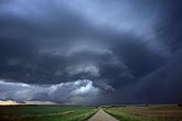 Curved bands of cloud reveal the mesocyclone of a supercell