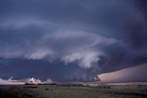 Updraft area of a classic rotating supercell fills this wide-angle view 