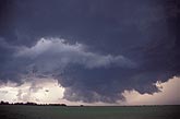 Rotation weakens in a wall cloud of a supercell severe storm