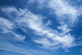 Abstract of joyful clouds dancing in the blue sky
