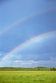 A double rainbow with secondary bow and supernumerary rainbow