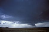 Severe storm with a long, thick, tapered inflow tail