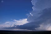 Low-precipitation (LP) supercell storm with spiralling updraft