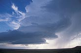 An LP supercell with a “barber pole” mesocyclone updraft structure