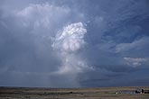 A tall, steady-state supercell storm appears to be vertical