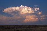 Cloud types, Cb: a mature Cumulonimbus cloud type at sunset