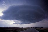 Close-up of a rotating lowering on a threatening storm cloud