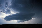 Close view of the strange cloud base under a LP supercell storm