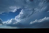 A severe storm is being born as a small Cumulonimbus pulls together